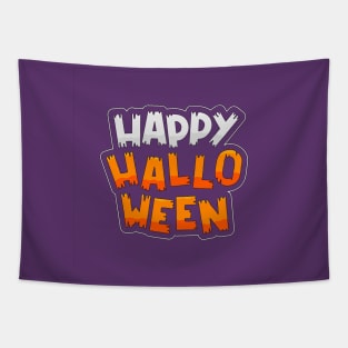 Happy Halloween Typography design Tapestry