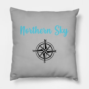 Northern Sky, black blue Pillow