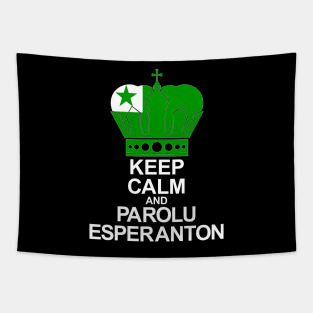 Keep Calm And Parolu Esperanton (Esperanto) Tapestry