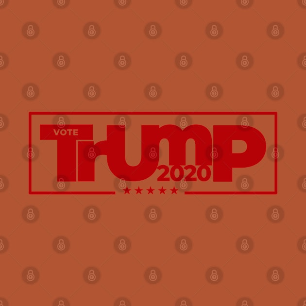 Trump 2020 Red Logo by Coron na na 