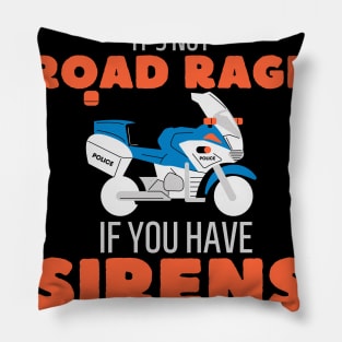 police motorcycle driver, police motorbike driver Pillow