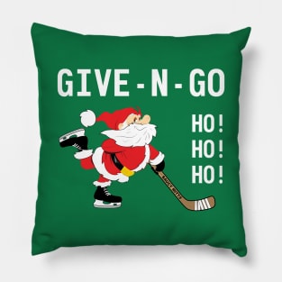 Hockey Santa Give N Go Ho! Ho! Ho! Pillow