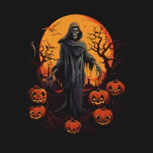 Zombie Apocalypse Ready for Halloween Grim Reaper T-Shirt