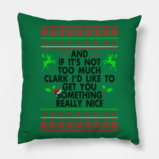 Christmas Family Winter Vacation Ugly Sweater Style Pillow