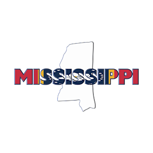 Mississippi Colored State Letters T-Shirt