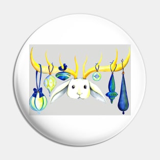 Ornamental Jackalope Card Pin