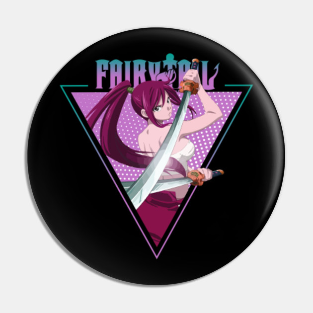 Erza Scarlet Fairy Tail Fairy Tail Pin Teepublic