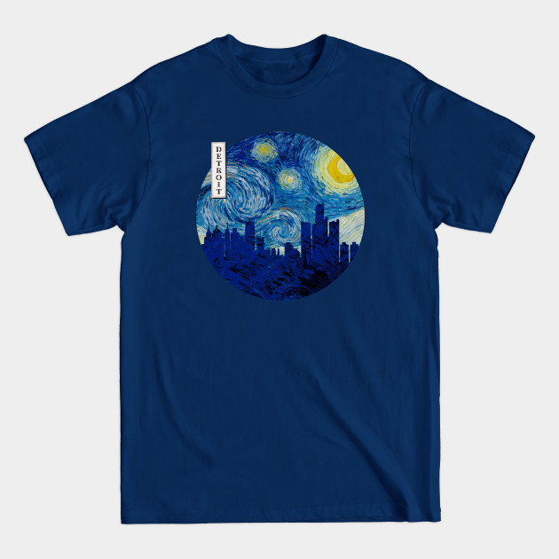 Discover Detroit Van Gogh Starry Night - Detroit - T-Shirt