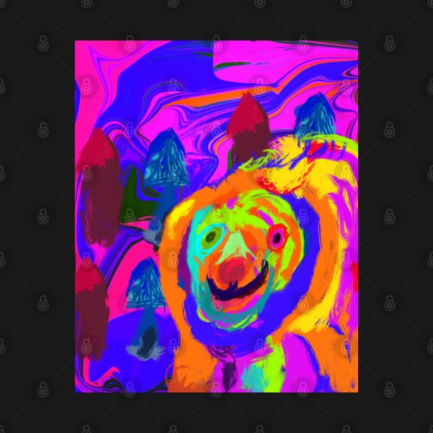 Abstract bear by Joelartdesigns