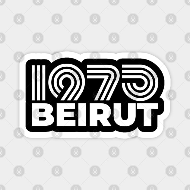 Beirut 1975 (dark shirt) Magnet by bearded_papa