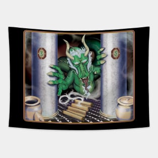 Scroll Dragon Asian Design Tapestry