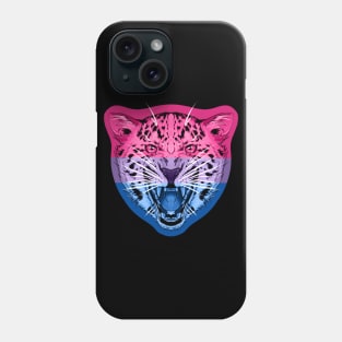 illustrated Jaguar PRIDE series Bi pride flag Phone Case
