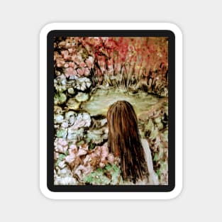 Girl by the Pond - 1 Magnet