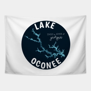 Lake Oconee in Georgia Round Tapestry
