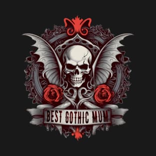 Best Gothic Mum Goth style, Skull with wings T-Shirt
