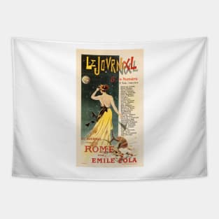 LE JOURNAL Publiera ROME Par Emile Zola by Poster Artist Charles Lucas 1899 Tapestry