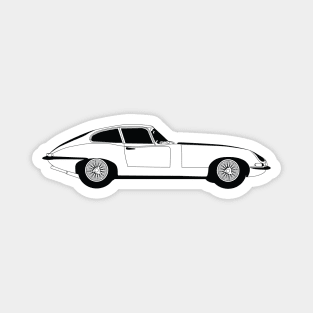 E-Type 60's Black Outline Magnet