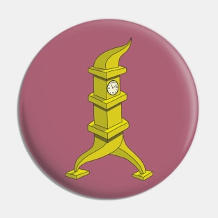 Living Clock Tower Illustration T-shirt Pin