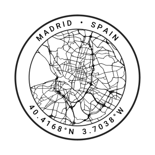 Madrid Map T-Shirt