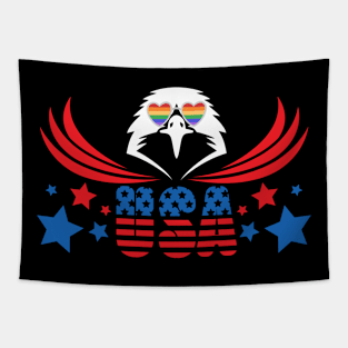 American LGBT 4th of July Tapestry