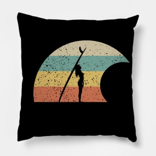 Retro Surfer Girl Wave Pillow