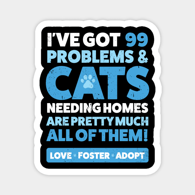 Cat Rescue Cats Needing Homes Love Foster Adopt Magnet by mindeverykind