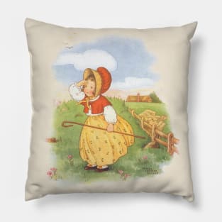 Vintage Little Bo Peep Nursery Rhyme Pillow