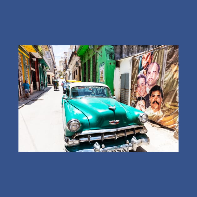 La Havana, Green Car In Cuba by tommysphotos