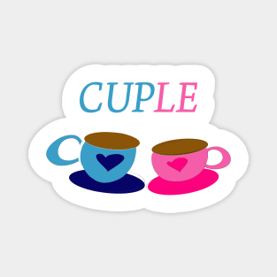 Couple Design for Coffee Lovers Magnet