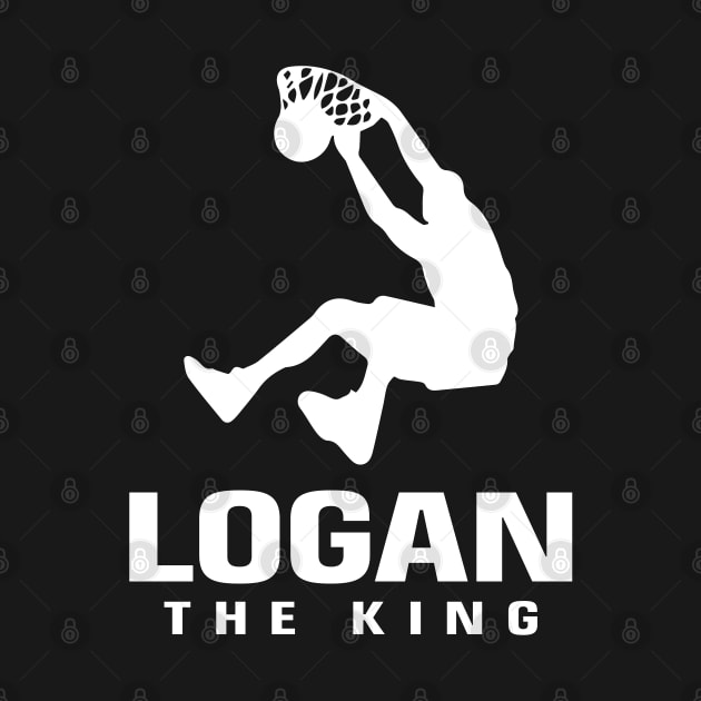 Logan Custom Player Basketball Your Name The King by Baseball Your Name