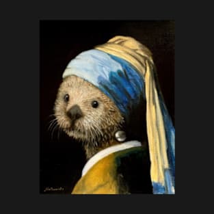 Otter with Pearl Earring T-Shirt