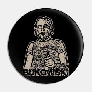Charles Bukowski Poster - Portrait Sticker Pin