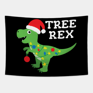 Cute Tree Rex Christmas T Rex Dinosaur Tapestry