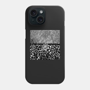 Animal Print Leopard Black and Silver Phone Case