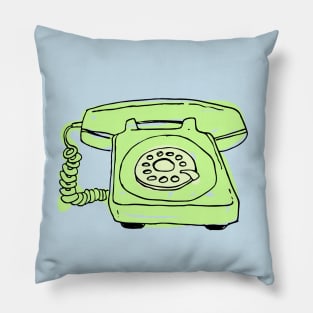 Sketchy Old Retro Rotary Phone Pillow