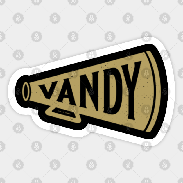 Vintage Megaphone - Vanderbilt Commodores (Gold Vandy Wordmark) - Vanderbilt Commodores - Sticker