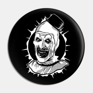 Art the Clown black and white Pin