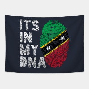 Saint Kitts and Nevis Roots Flag Fingerprint Tapestry