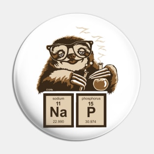 Chemistry Sloth Discovered Nap Pin