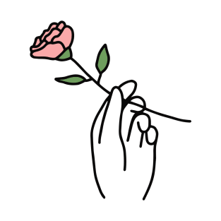 Hand with Rose T-Shirt