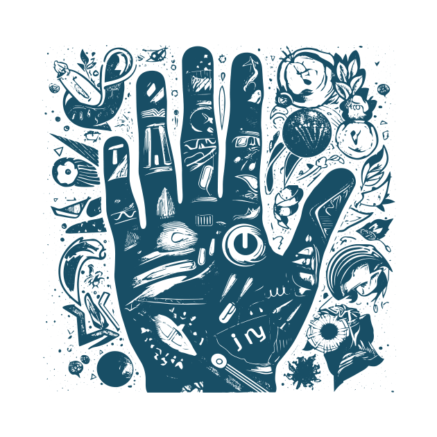 Punk Rock Hand by Katia Galante Art