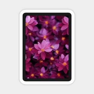 Beautiful Violet Red Burgundy Flowers, for all those who love nature #105 Magnet