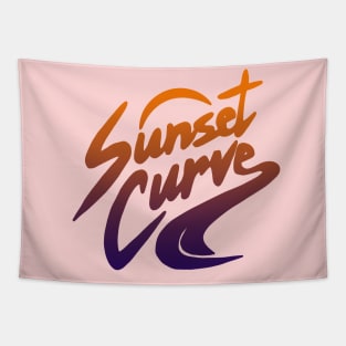 sunset curve Tapestry