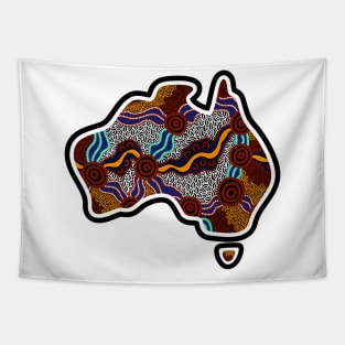 Aboriginal Map Artwork Tapestry