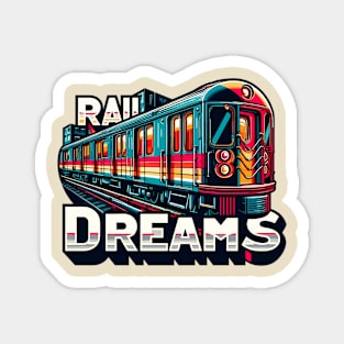 Subway Train, Rail Dreams Magnet