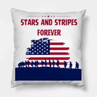 Stars And Strips Forever Pillow