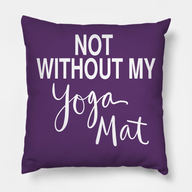 Yoga Obsessed Zen Gift: Funny Exercise Gym T-Shirt Pillow by Tessa McSorley