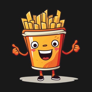 kawaii french fries T-Shirt cute potatofood funny T-Shirt