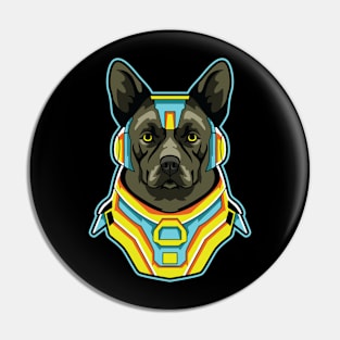 cyborg dog illustration Pin