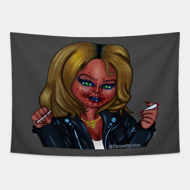 Bride of Chucky III Tapestry by Zenpaistudios